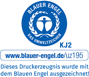 Blauer Engel Umweltzeichen für Sport-Thieme-Hauptkatalog 2025